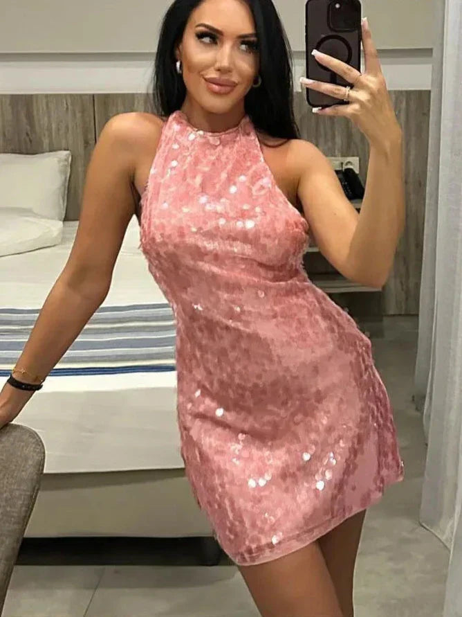 Rochie mini cu paiete