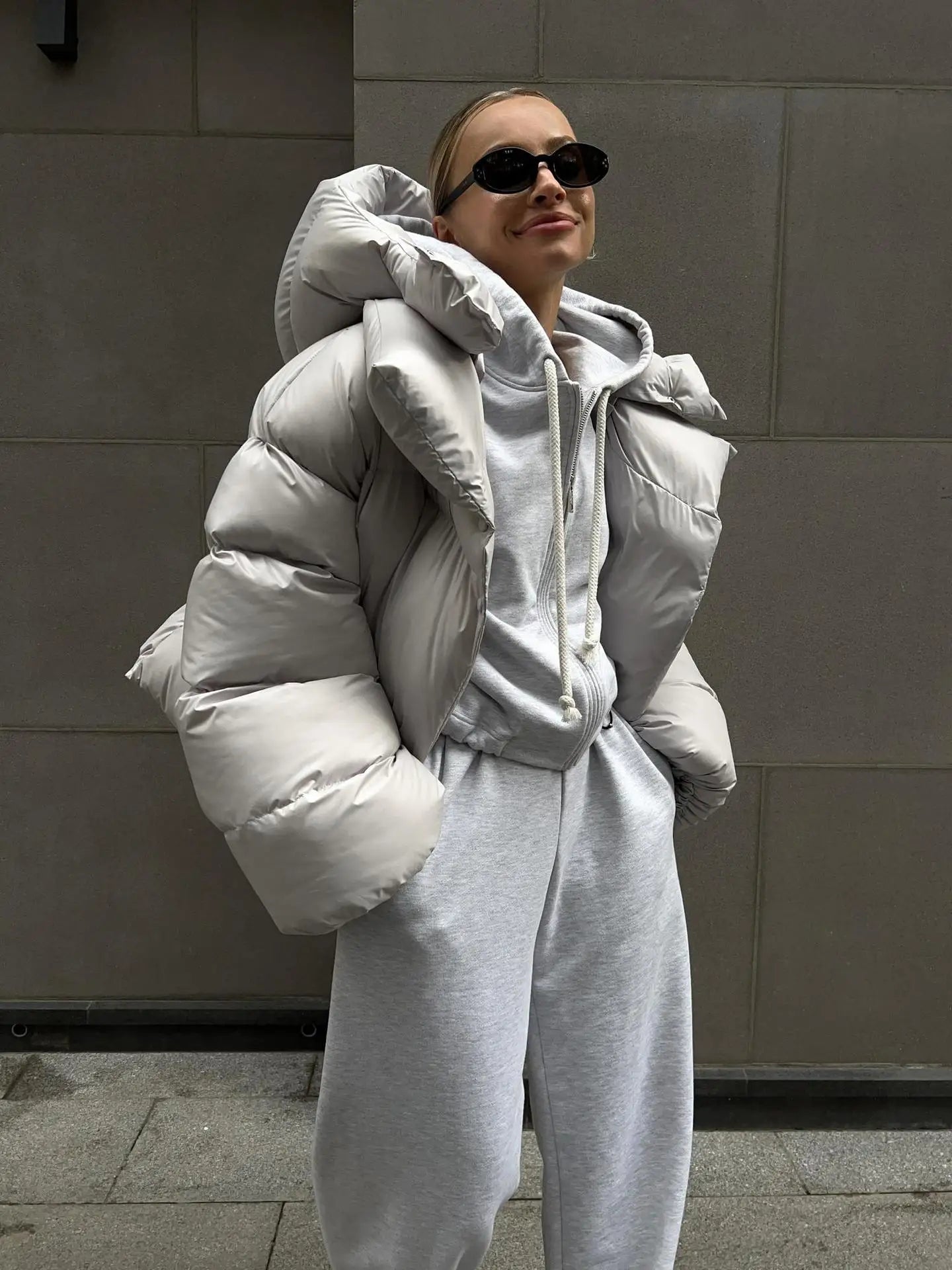 Jachetă puffer oversized