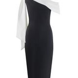 Francine | Rochie midi cu un umăr,