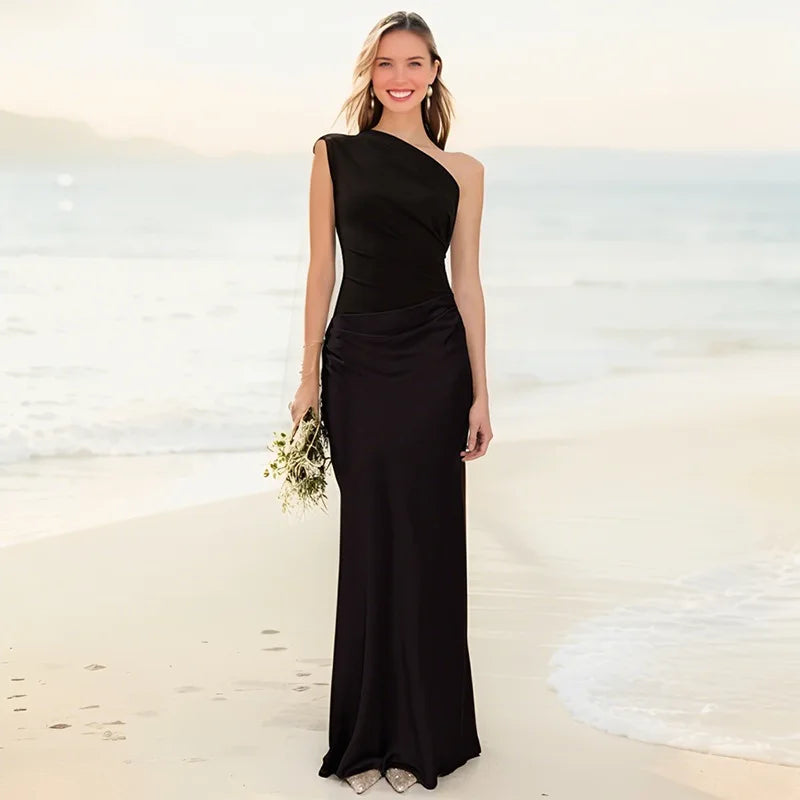 Sophia | Rochie satin asimetrică