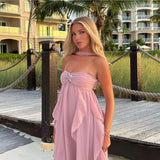 Rochie maxi cu volane