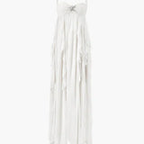 Rochie maxi cu volane