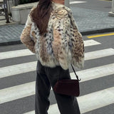 Jachetă leopard elegantă