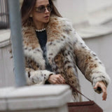 Jachetă leopard elegantă