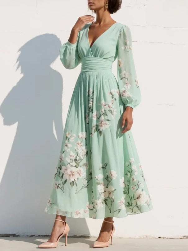 Jeanette | Rochie midi verde deschis