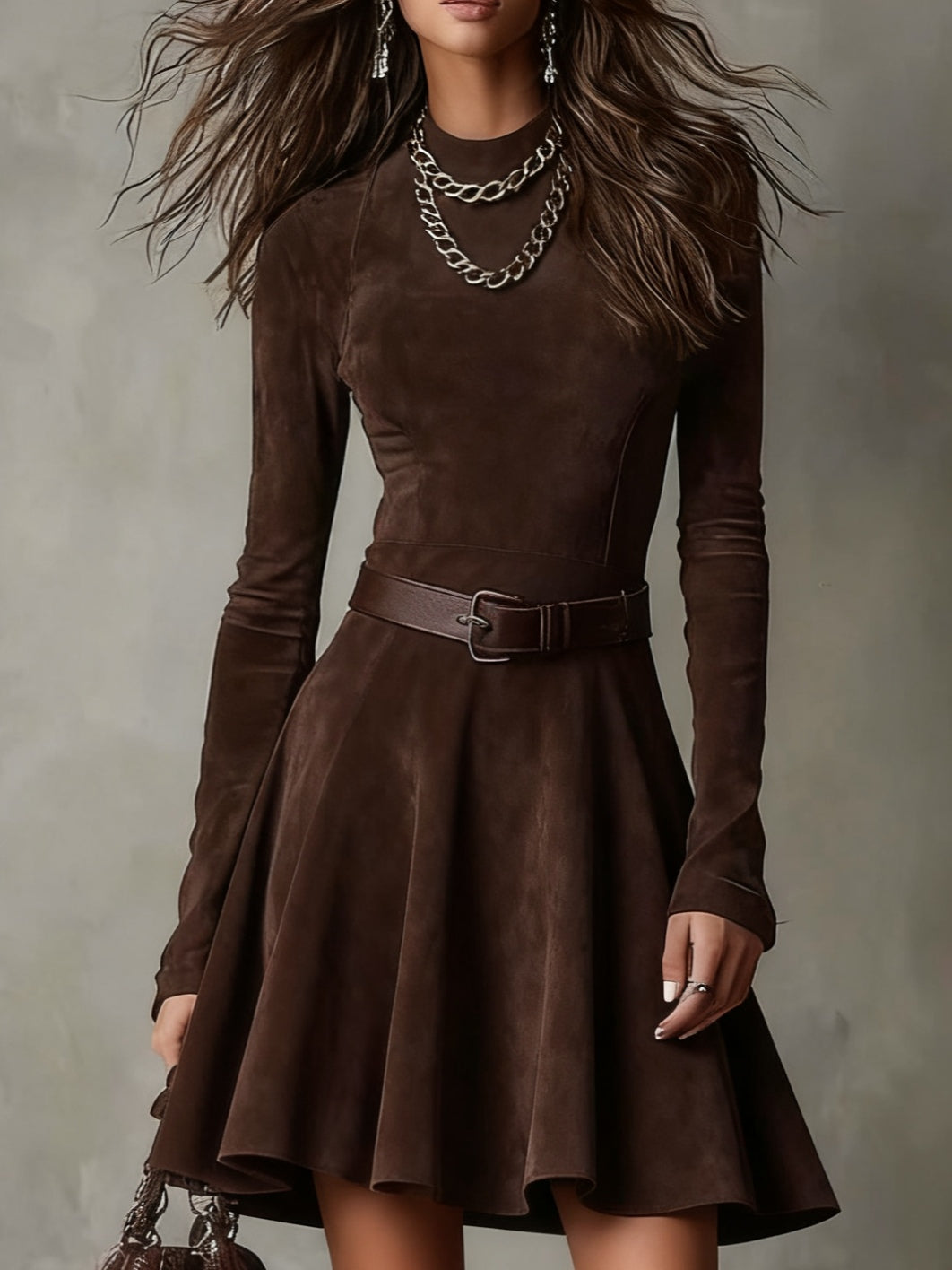 Meredith Rochie mini elegantă din piele