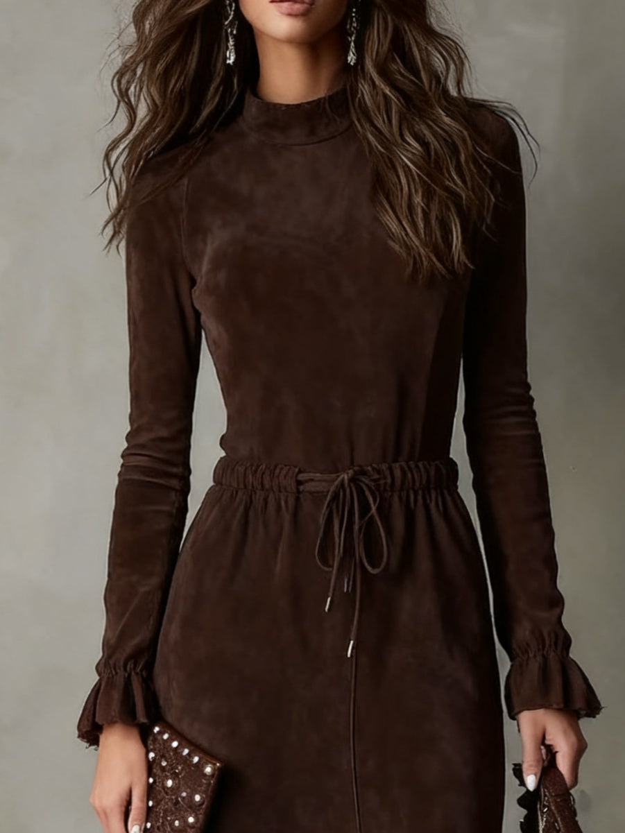 Isla Rochie midi elegantă din piele