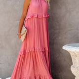 Megan | Elegant Ruffle Maxi Dress