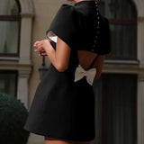Rochie mini cu mâneci petală