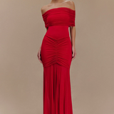 Rochie maxi cu umerii goi