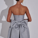 Rochie mini cu fundă elegantă