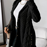 Cardigan pufos cu glugă