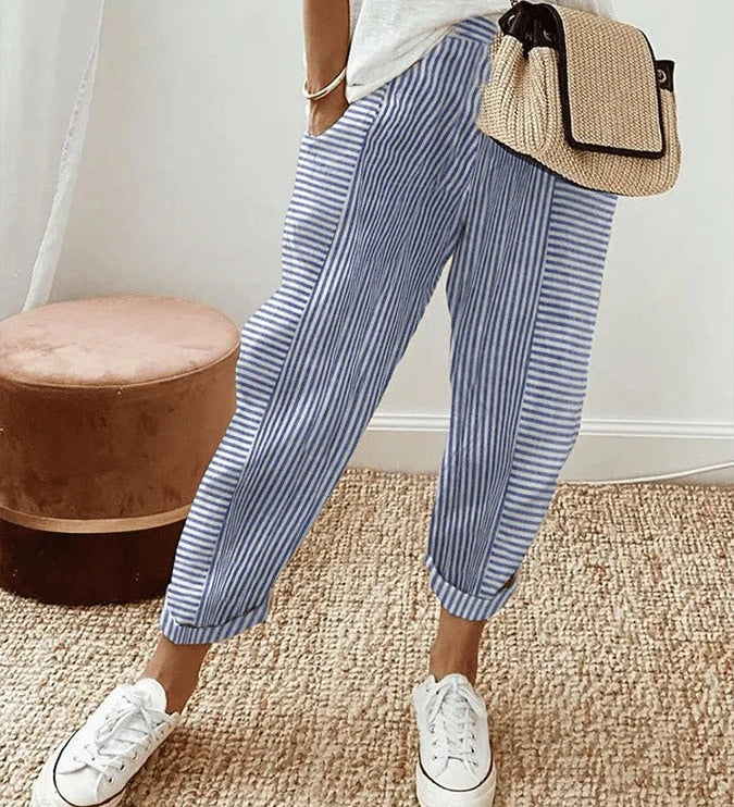 Pantaloni Cu Dungi Harper