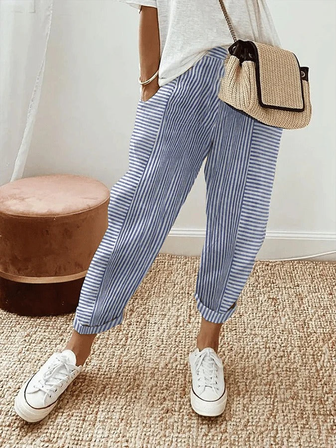 Pantaloni Cu Dungi Harper