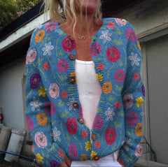 Floral albastru