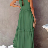 Megan | Elegant Ruffle Maxi Dress