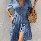 Sienna | Rochie din denim elegantă