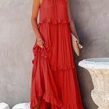Rochie halter cu volane