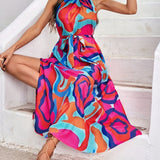 Talia | Rochie maxi elegantă cu guler