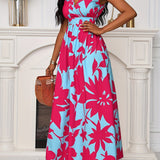 Rose | Rochie maxi florală