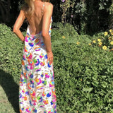 Helene | Rochie florală cu șliț