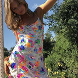 Helene | Rochie florală cu șliț