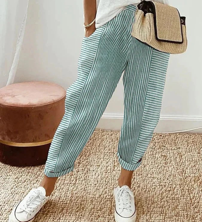 Pantaloni Cu Dungi Harper