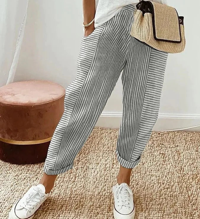 Pantaloni Cu Dungi Harper