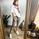 Pantaloni Jogger cu Fermoar