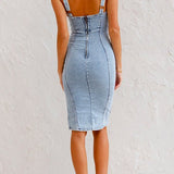 Evelia Rochie denim modernă