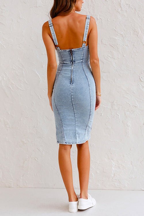 Evelia Rochie denim modernă