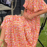 Rochie maxi cu decolteu în V