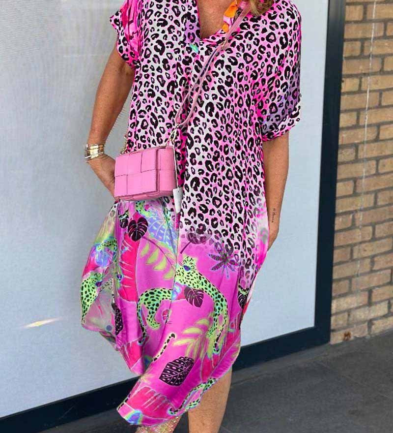 Rochie lejeră cu imprimeu leopard