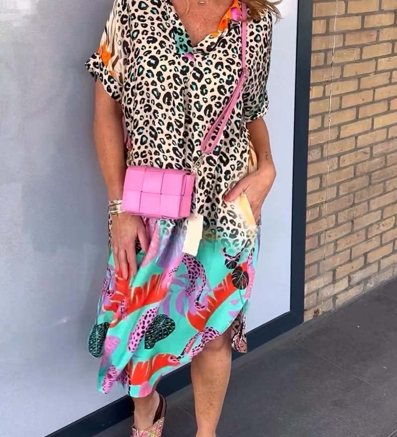 Amanda | Rochie lejeră cu imprimeu leopard