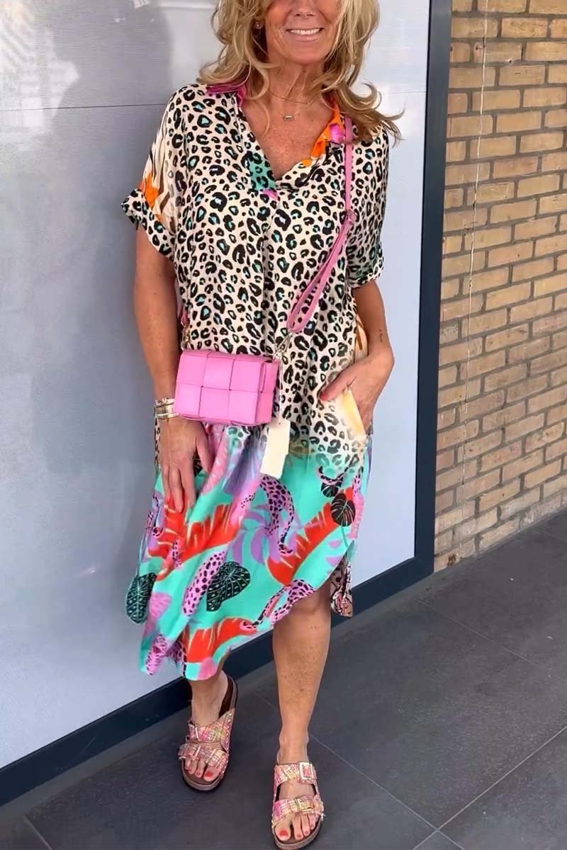 Amanda | Rochie lejeră cu imprimeu leopard