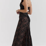 Meira | Rochie maxi din dantelă