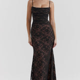 Meira | Rochie maxi din dantelă