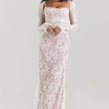Meira | Rochie maxi din dantelă