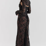 Meira | Rochie maxi din dantelă