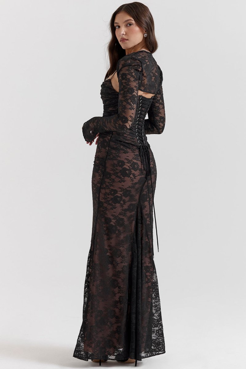 Meira | Rochie maxi din dantelă