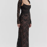 Meira | Rochie maxi din dantelă