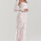 Meira | Rochie maxi din dantelă