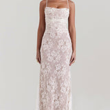 Meira | Rochie maxi din dantelă