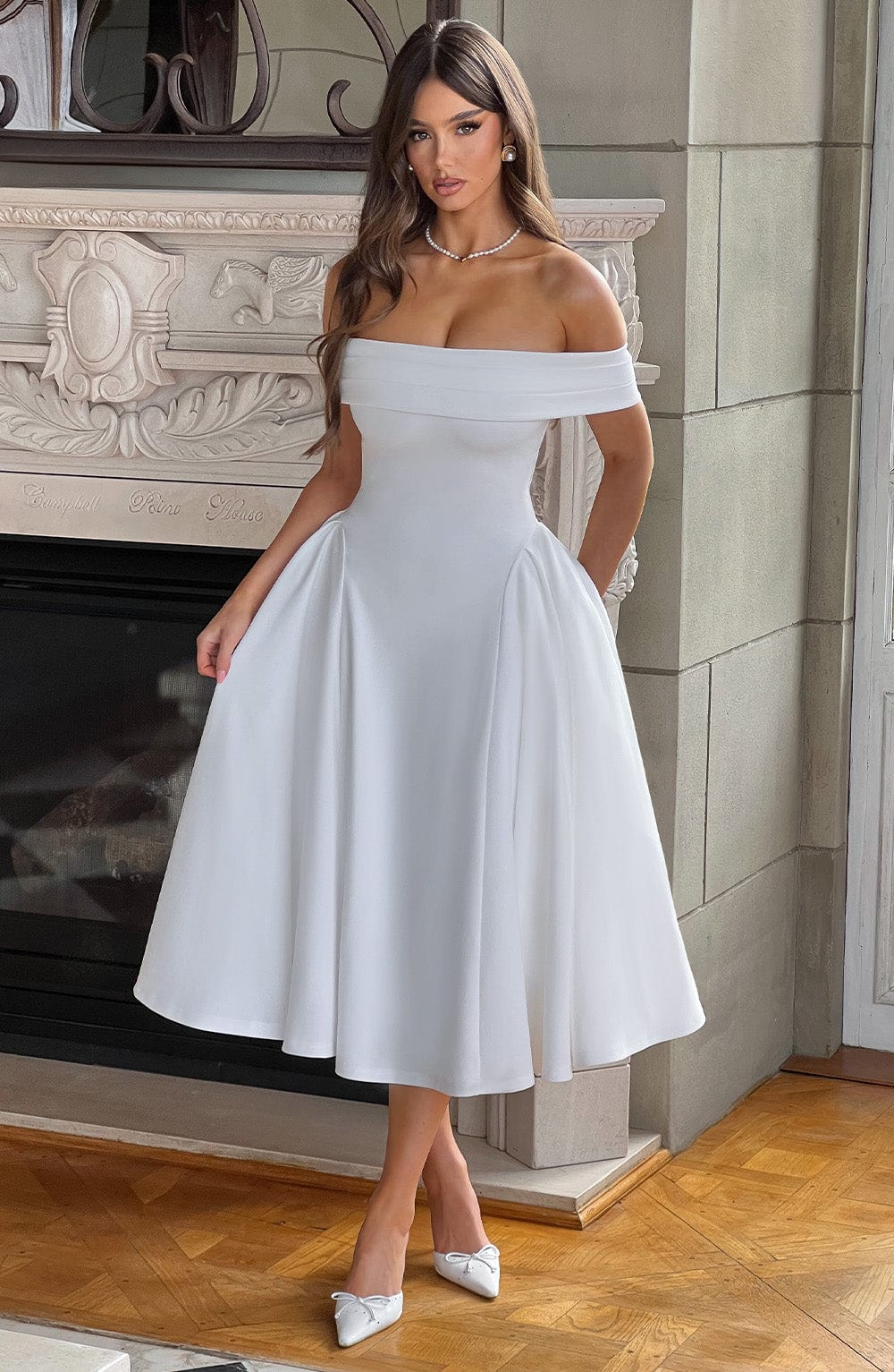 Mila Rochie Midi Plisată
