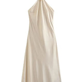 Elora | Rochie maxi satinată