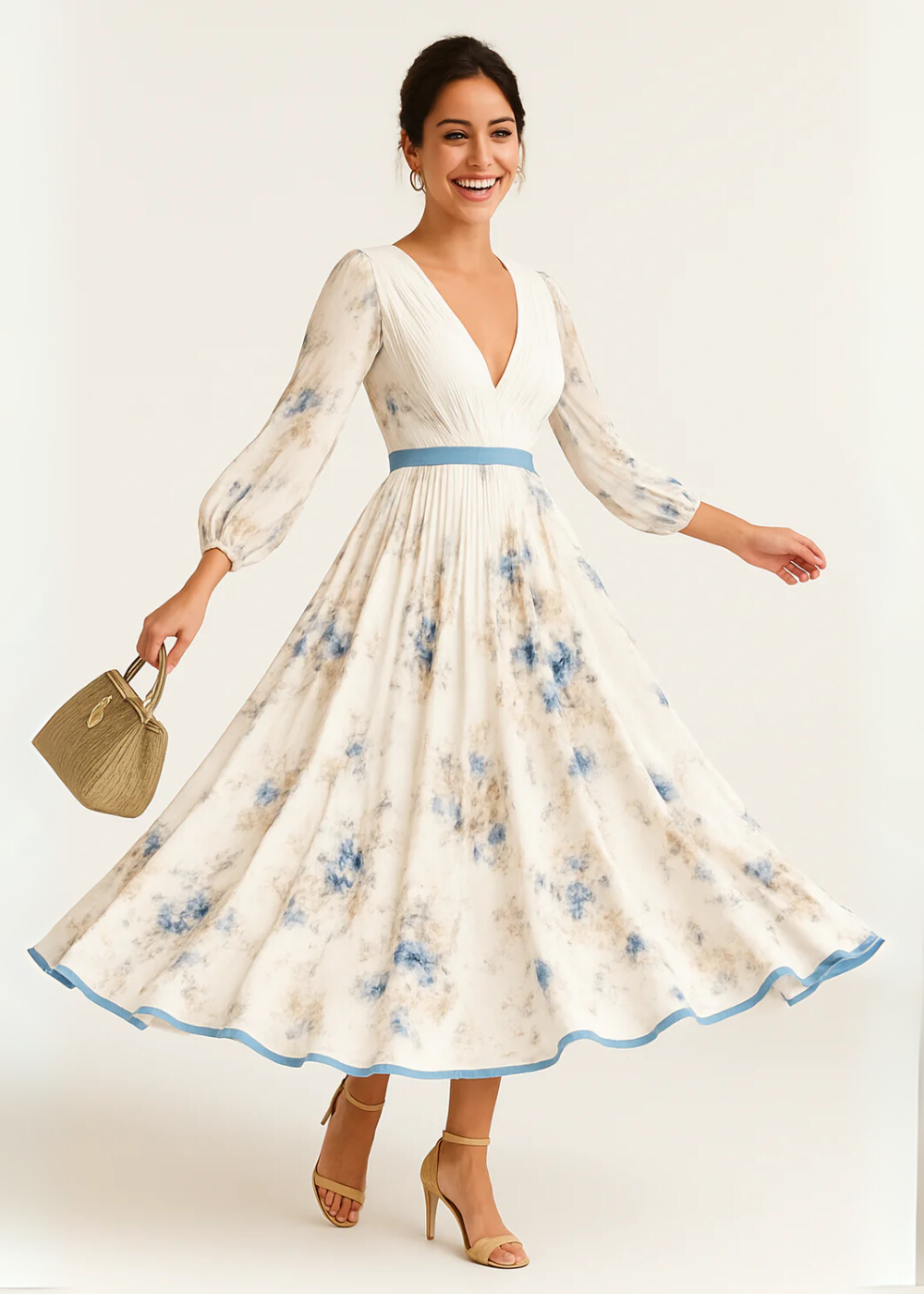 Katie | Rochie maxi elegantă florală