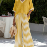 Amélia | Set Lejer de Vară cu Pantaloni Fluizi