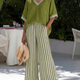 Amélia | Set Lejer de Vară cu Pantaloni Fluizi