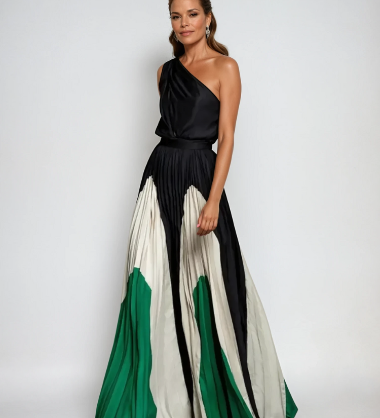 Poppy | Elegant One-Shoulder Maxi Dress