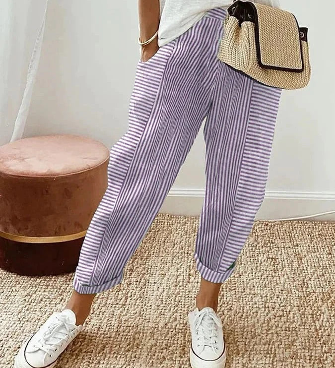 Pantaloni Cu Dungi Harper